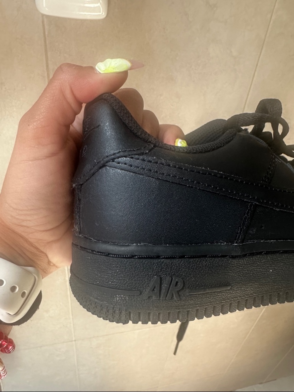 Nike Kids All-Black Sneakers Air Force 1 - Picture 12 of 12